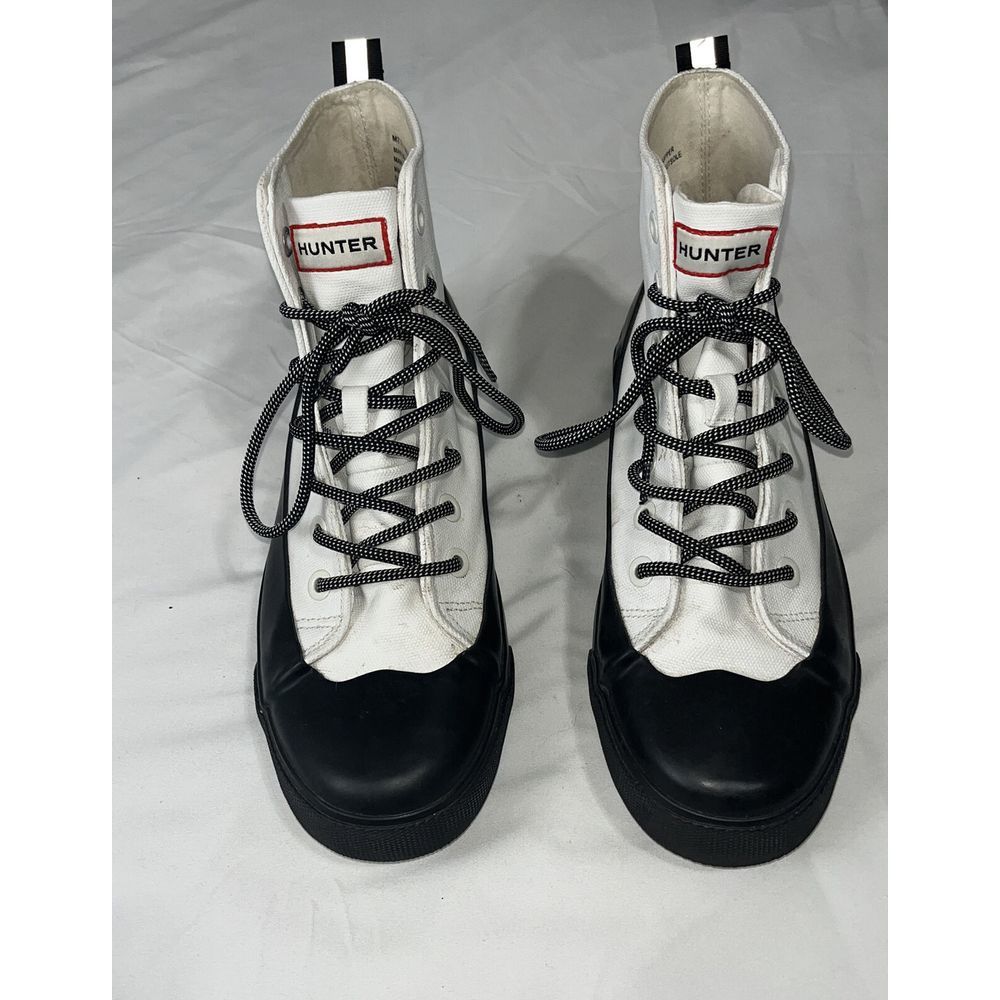 Hunter for‎ Target Canvas Hi-Top Sneakers White Black Size Men's Women's